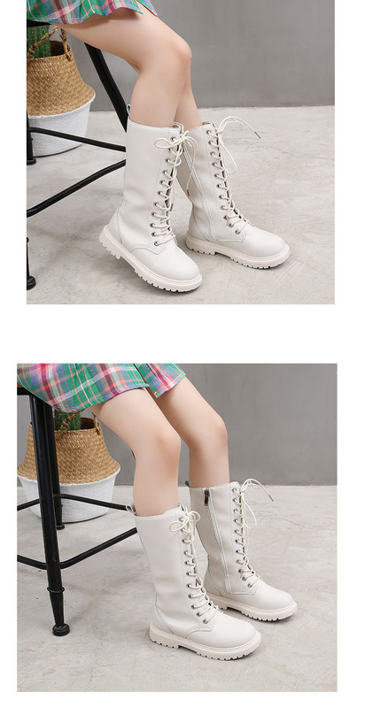 Model nou de ghete copii din piele ecologica cu sireturi pentru fete