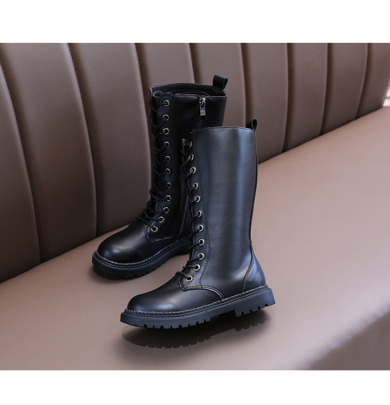 Model nou de ghete copii din piele ecologica cu sireturi pentru fete