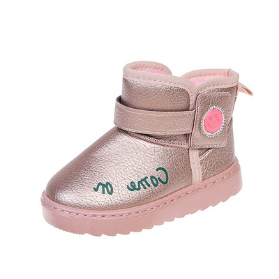 Tikitud ja sooja voodriga nahast lastesaapad tüdrukutele