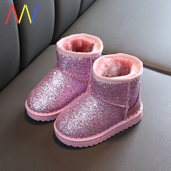 Brokaadist ja pehme voodriga laste soojad saapad