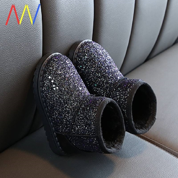 Brokaadist ja pehme voodriga laste soojad saapad