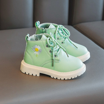 Vaikiški odiniai batai mergaitėms su siuvinėjimu