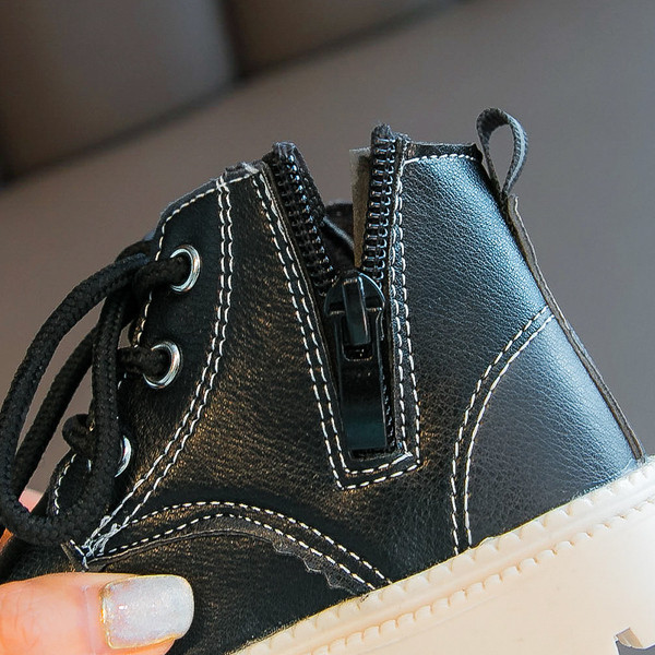 Vaikiški odiniai batai mergaitėms su siuvinėjimu