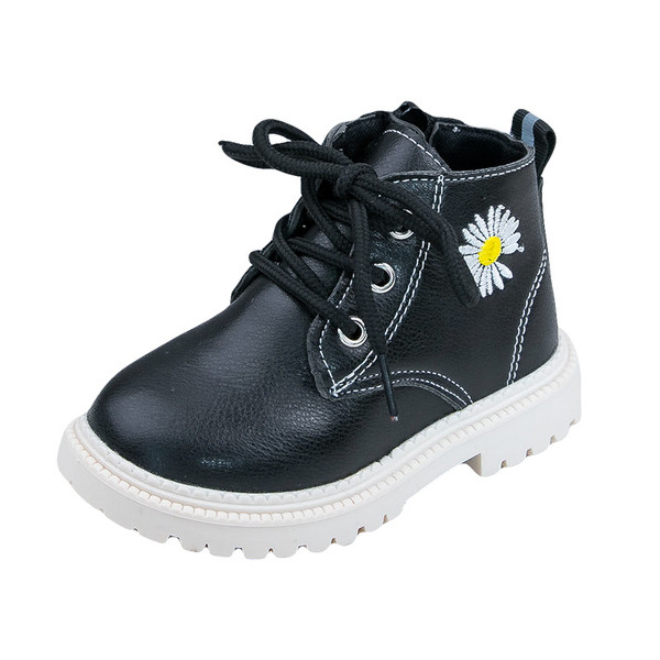 Vaikiški odiniai batai mergaitėms su siuvinėjimu