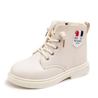 Vaikiški batai iš eko odos su raišteliais ir spauda