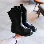 Öko-nahast lameda tallaga lastesaapad tüdrukutele