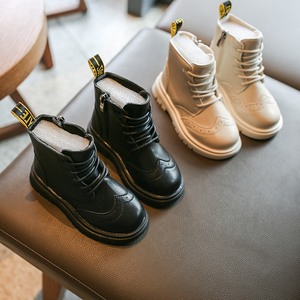 Öko-nahast lameda talla ja paeltega lastesaapad