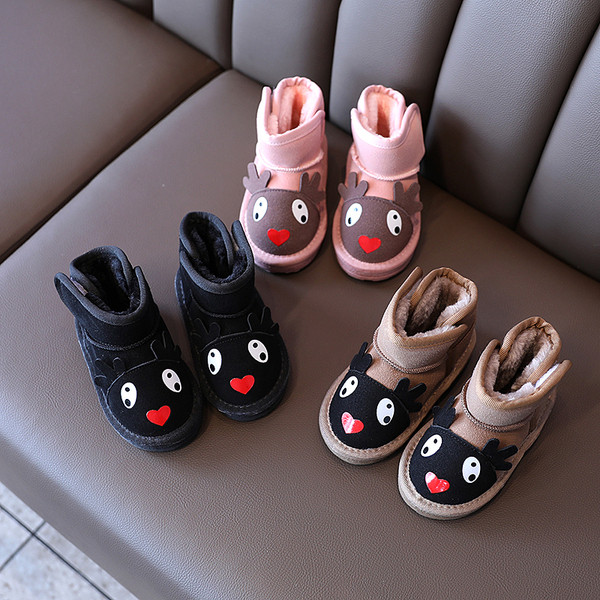 Vaikiški žieminiai batai su 3D elementais mergaitėms