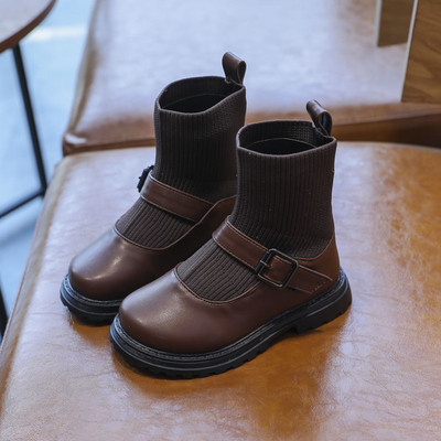 Öko-nahast tekstiiliga stiilsed lastesaapad tüdrukutele