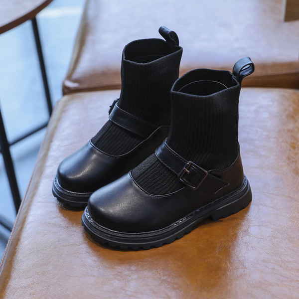 Öko-nahast tekstiiliga stiilsed lastesaapad tüdrukutele