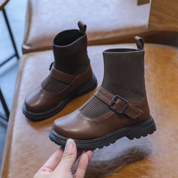 Öko-nahast tekstiiliga stiilsed lastesaapad tüdrukutele