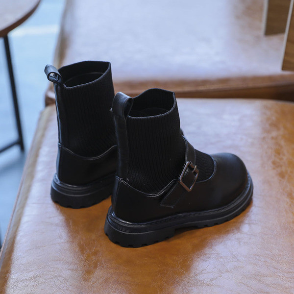 Öko-nahast tekstiiliga stiilsed lastesaapad tüdrukutele