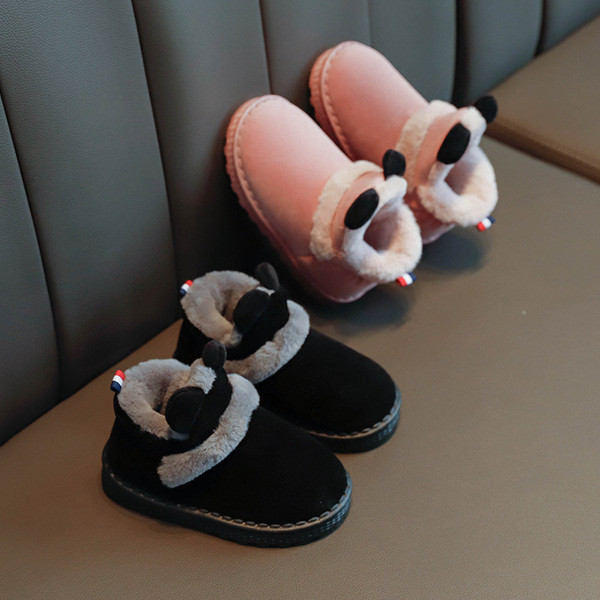 Dječje čizmice za djevojčice s 3D elementom i mekom postavom