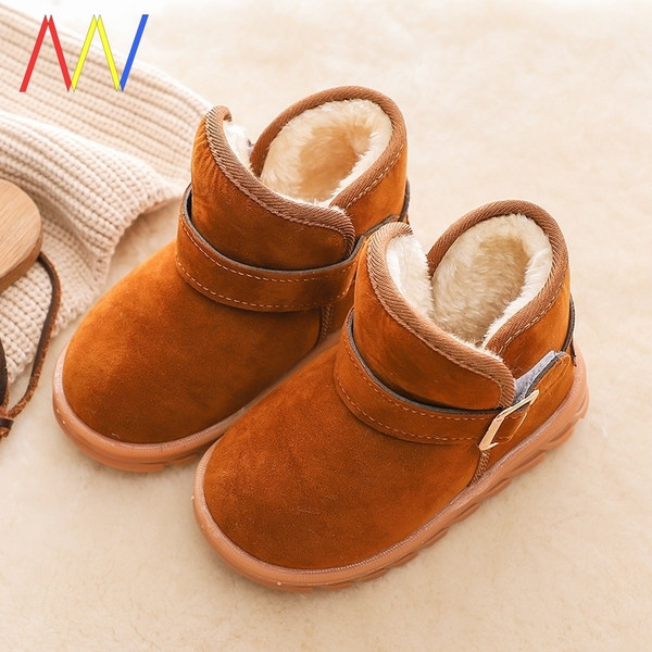 Vaikiški batai su šiltu pamušalu ir sagtimi