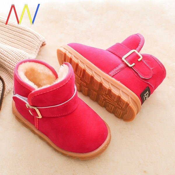 Vaikiški batai su šiltu pamušalu ir sagtimi