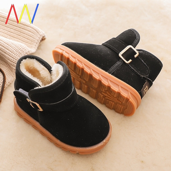 Vaikiški batai su šiltu pamušalu ir sagtimi