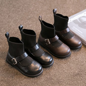 Bērnu zābaki no eko ādas un tekstila meitenēm