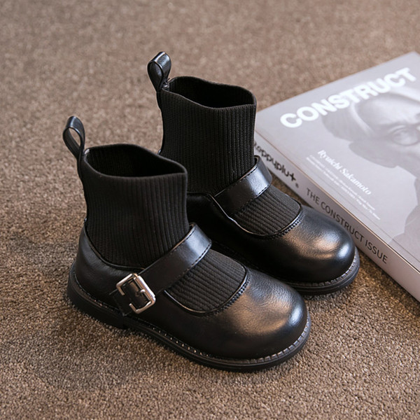 Bērnu zābaki no eko ādas un tekstila meitenēm