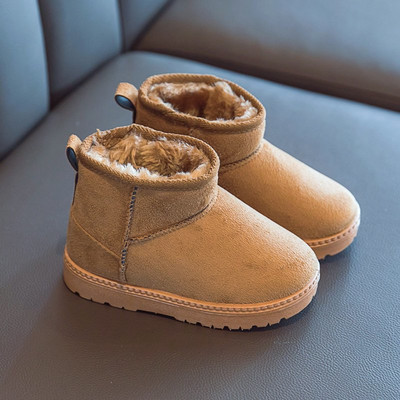 Öko-seemisnahast pehme voodriga ühevärvilised lastesaapad