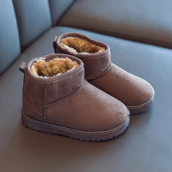 Öko-seemisnahast pehme voodriga ühevärvilised lastesaapad