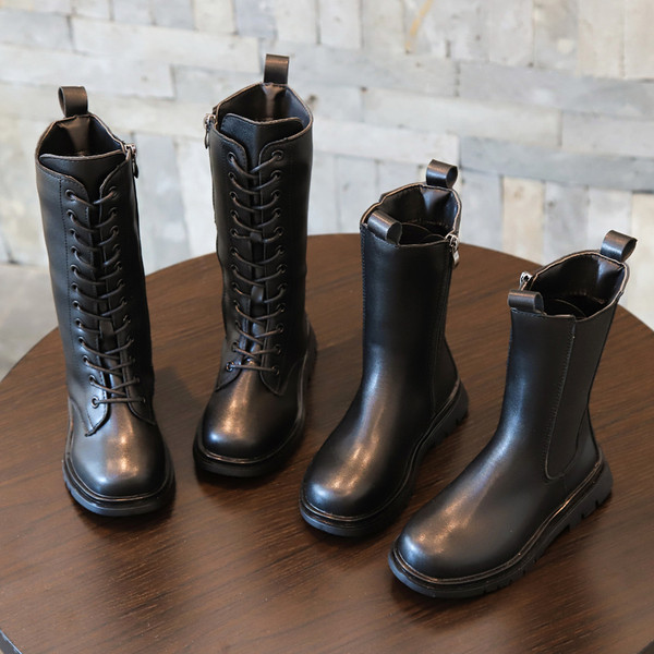 Naujas vaikiškų odinių batų mergaitėms modelis - dviejų modelių