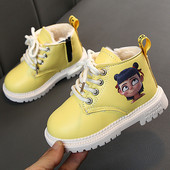 Šiuolaikiški vaikiški batai su aplikacijomis ir puriu pamušalu mergaitėms