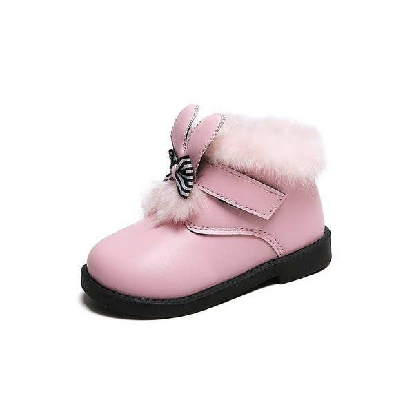 Odiniai vaikiški batai su pūkais ir 3D elementais