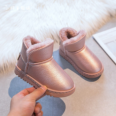 Νέο μοντέλο παιδικές μπότες με γούνα και επίπεδη σόλα