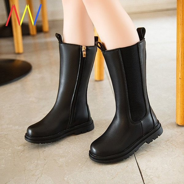 Vaikiški batai mergaitei su užtrauktuku paprasto modelio