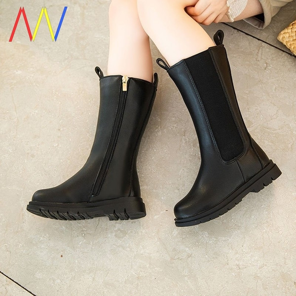 Vaikiški batai mergaitei su užtrauktuku paprasto modelio