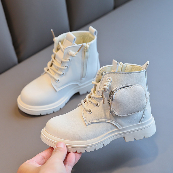 Šiuolaikiniai vaikiški batai mergaitėms su raišteliais ir kišenėmis