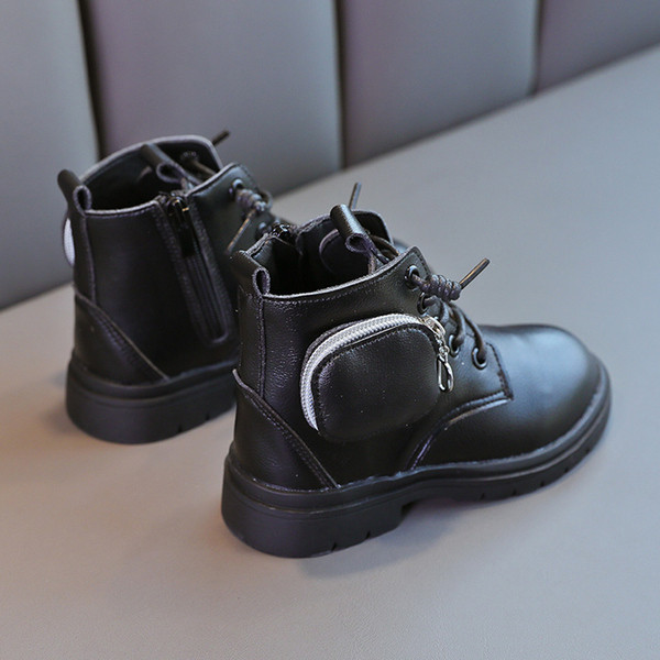 Šiuolaikiniai vaikiški batai mergaitėms su raišteliais ir kišenėmis