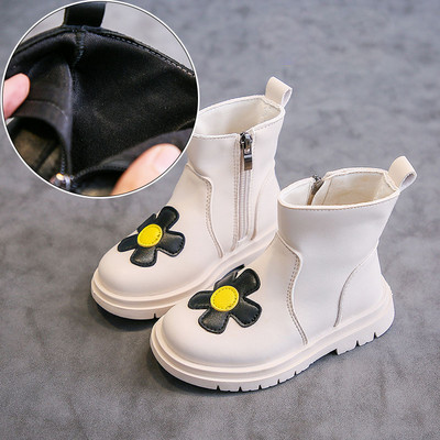 Öko-nahast moodsad lukuga ja lameda tallaga lastesaapad