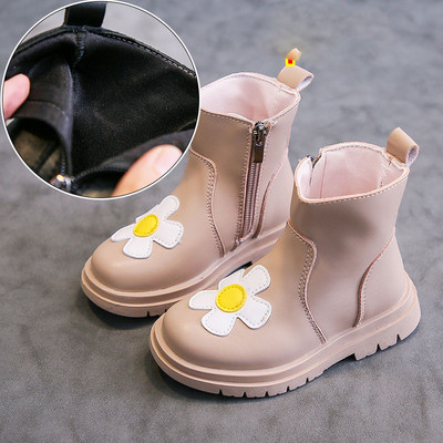 Öko-nahast moodsad lukuga ja lameda tallaga lastesaapad