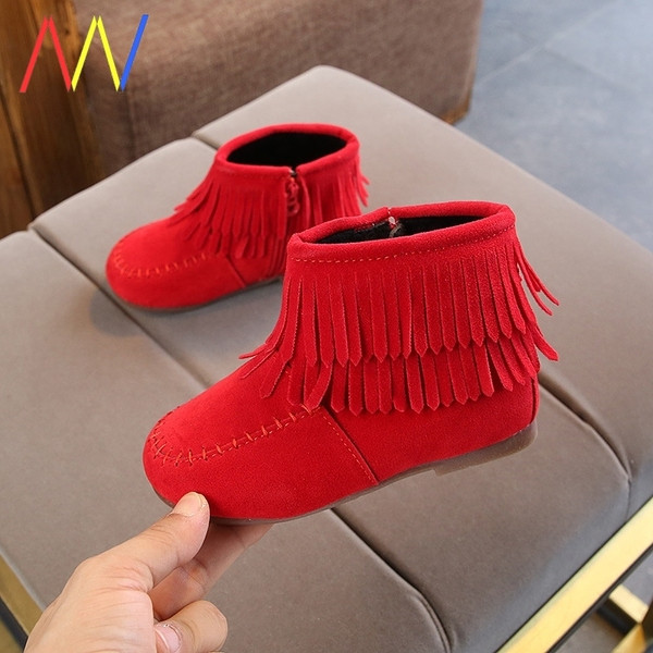 Vaikiški modernūs ekologiški zomšiniai batai su kutais