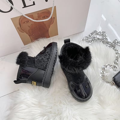 Sule ja läikiva efektiga lastesaapad tüdrukutele