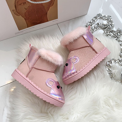 Sule ja läikiva efektiga lastesaapad tüdrukutele