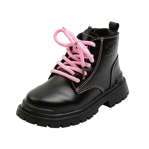 Dječje čizme za djevojčice u crnoj boji sa vezicama