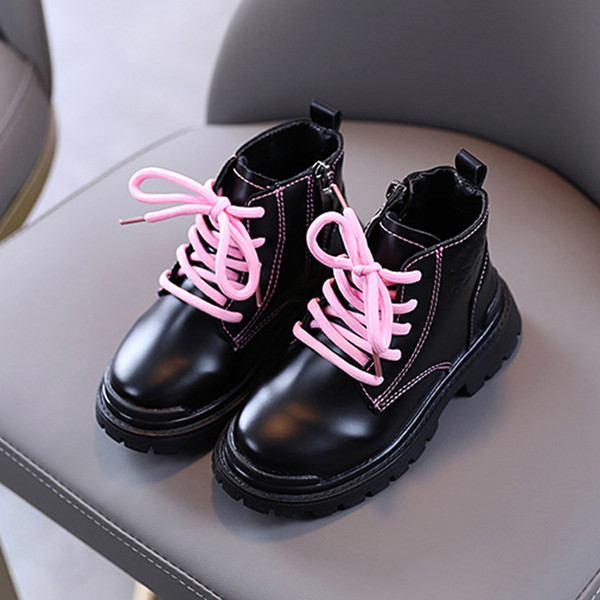 Dječje čizme za djevojčice u crnoj boji sa vezicama