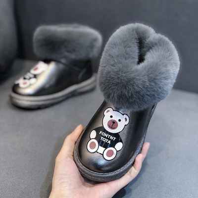 Dječje moderne tople čizme za djevojčice s aplikacijom