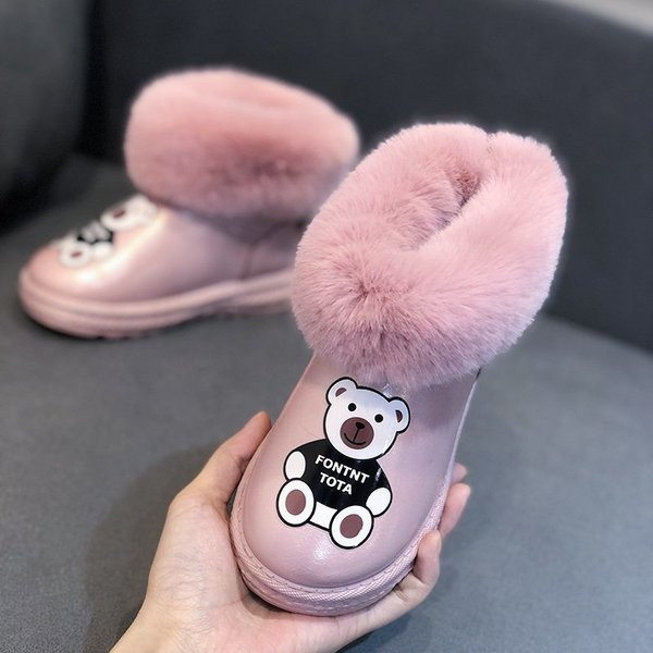 Dječje moderne tople čizme za djevojčice s aplikacijom