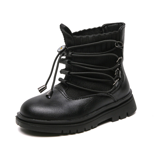 Vaikiški batai iš eko odos su raišteliais mergaitėms