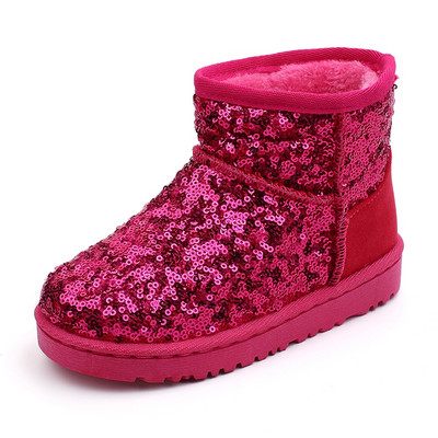 Vaikiški batai su blizgučiais ir šiltu pamušalu