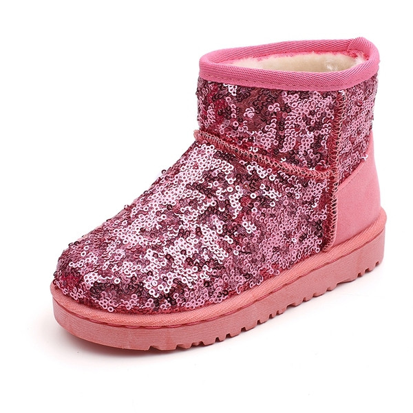 Vaikiški batai su blizgučiais ir šiltu pamušalu