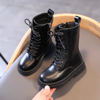 Musta värvi lastesaapad tüdrukutele