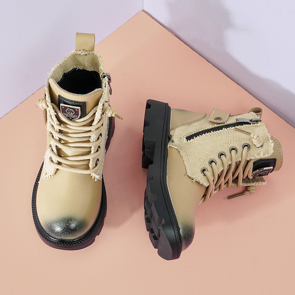 Ležerne dječje čizme za djevojčice od umjetne kože