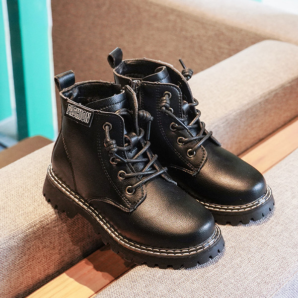 Modernūs vaikiški dirbtinės odos batai mergaitėms