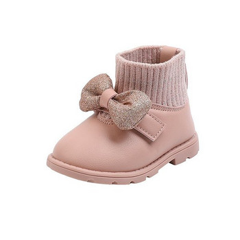 Φθινόπωρο-χειμερινές  μπότες για κορίτσια με κορδέλα