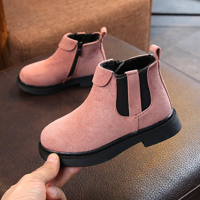 Öko-seemisnahast lameda tallaga vabaaja lastesaapad tüdrukutele