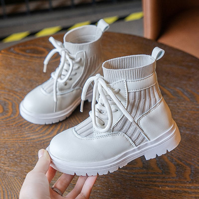 Παιδικές  μπότες κάλτσας με κορδόνια για κορίτσια